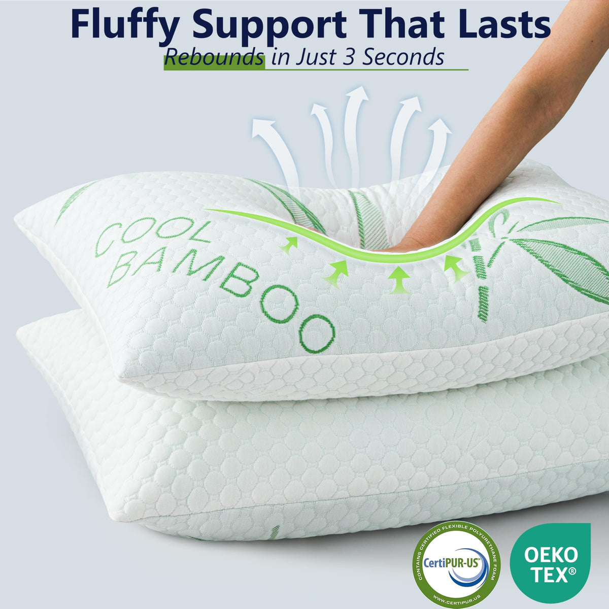 DGPEAR cooling pillows bamboo cover promotes airflow
