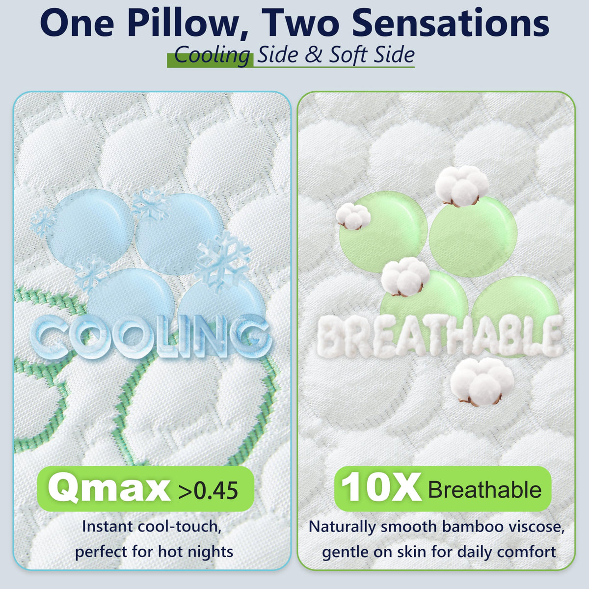 DGPEAR cooling pillows removable washable cover for easy care