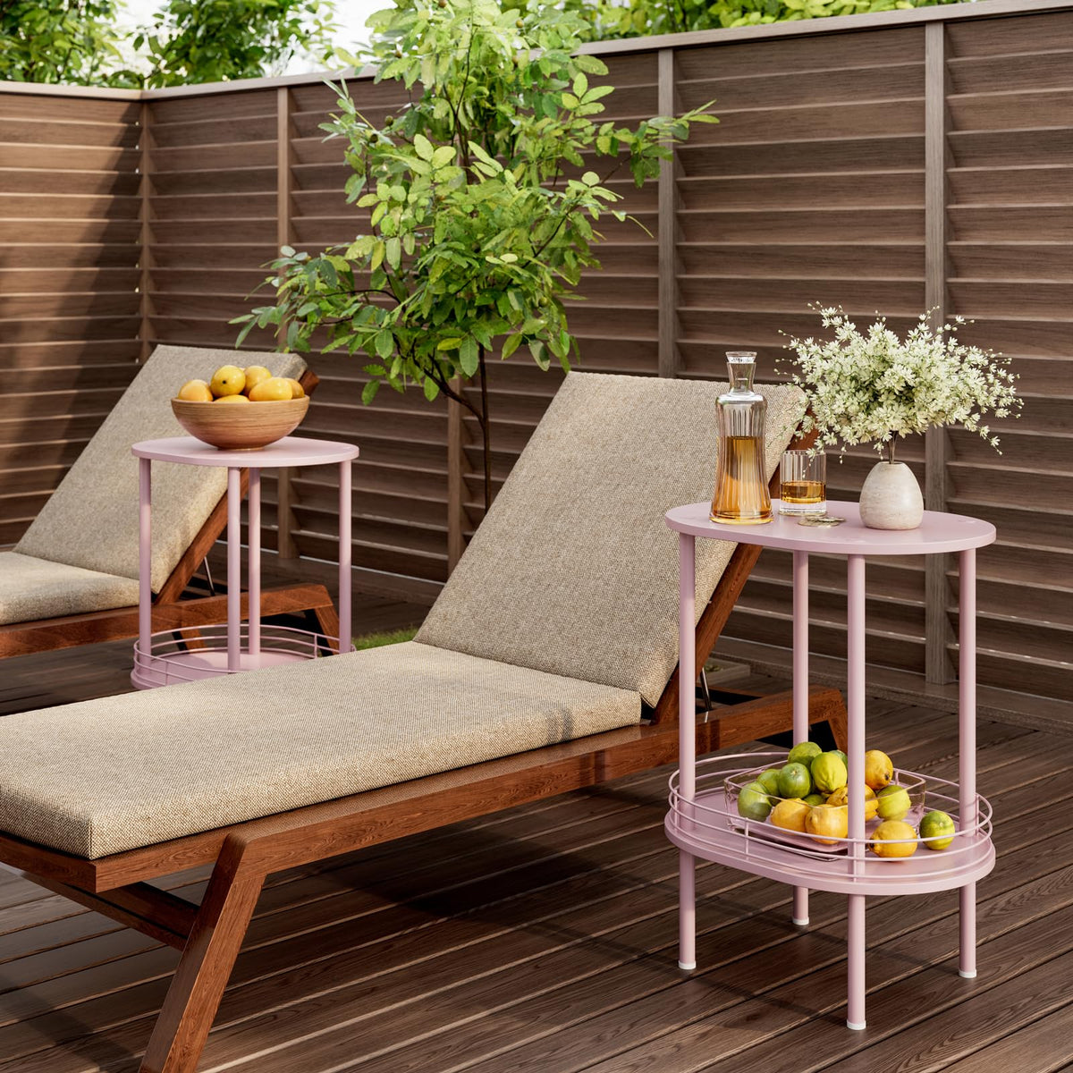 DGSANDGO versatile pink side table fits living room and home office spaces