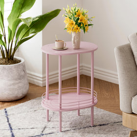 DGSANDGO pink nightstand with durable finish supports everyday items and easy cleaning