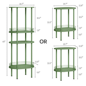 DGSANDGO two-tier side table showcases durable shelves for easy organization