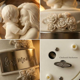 DGSCAK Premium resin mantel decor with pearl-white finish