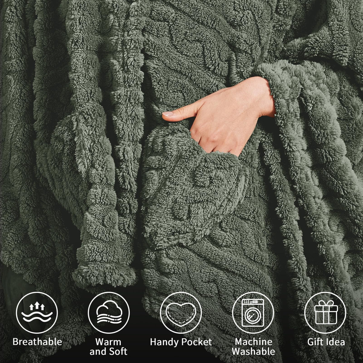 Dgsfmi cozy office lounge blanket poncho for desk breaks.