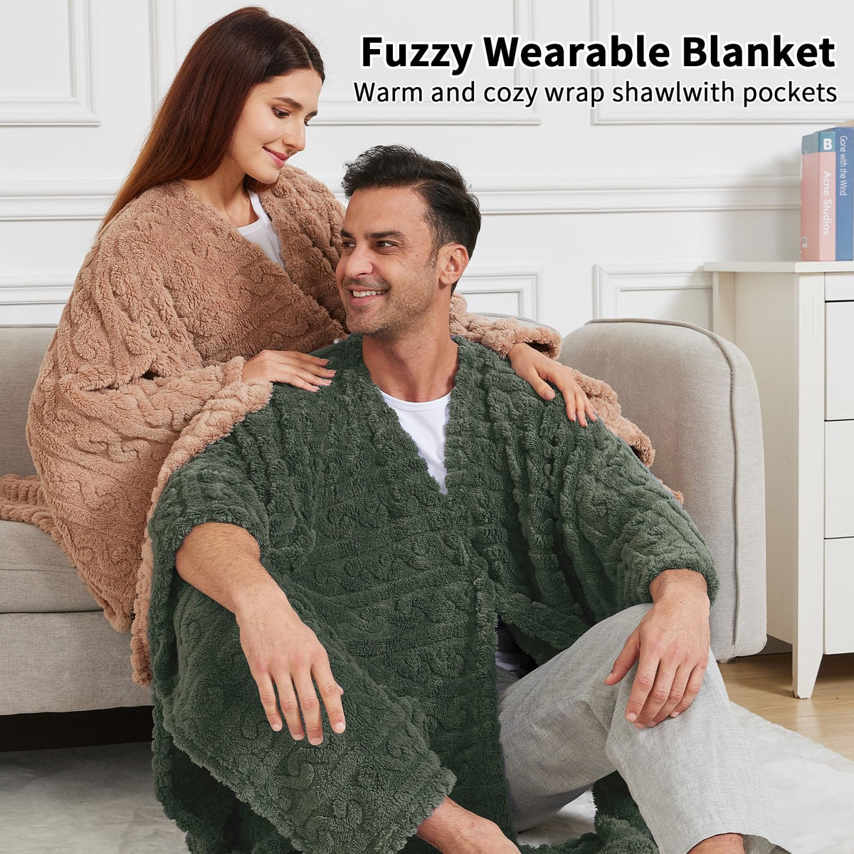 Dgsfmi easy care wearable blanket is machine washable and quick-drying.