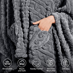 Dgsfmi pocketed poncho keeps essentials within easy reach.