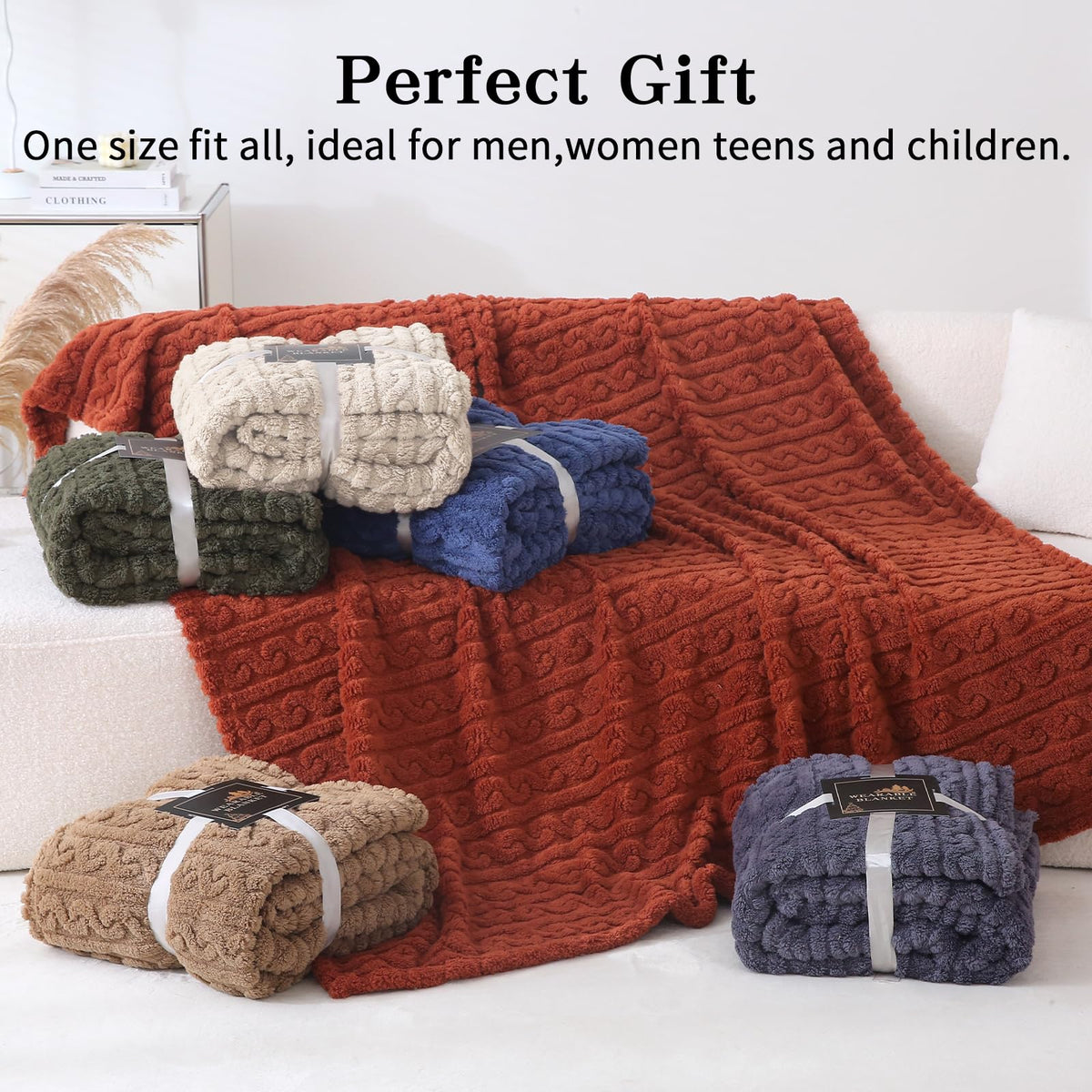 Dgsfmi wearable blanket poncho ivory lounge use on couch