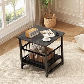 DHMAKER end table doubles as a mini fridge stand
