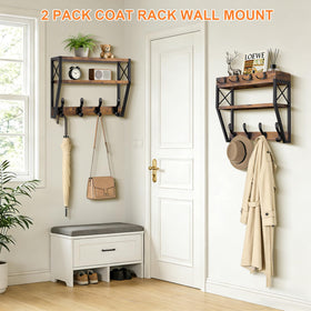 DHMKFly rustic brown and black metal finish adds industrial style.