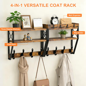 DHMKFly shelf detail shows durable wood and iron construction.