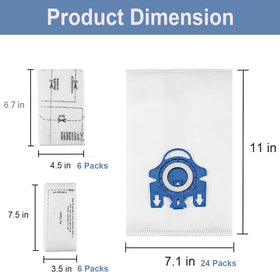 Dhoua cleaning brush included for easy maintenance between bag changes.