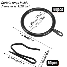 DHYLRICHER curtain hooks 25x20mm for quick, secure mounting.