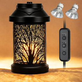 Dialan's Candle Warmer Lantern front view showing flame-free ambiance and vintage style.