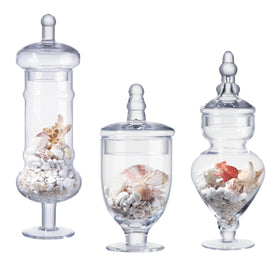 Diamond Star apothecary jar 9-inch with lid for tidy candy display