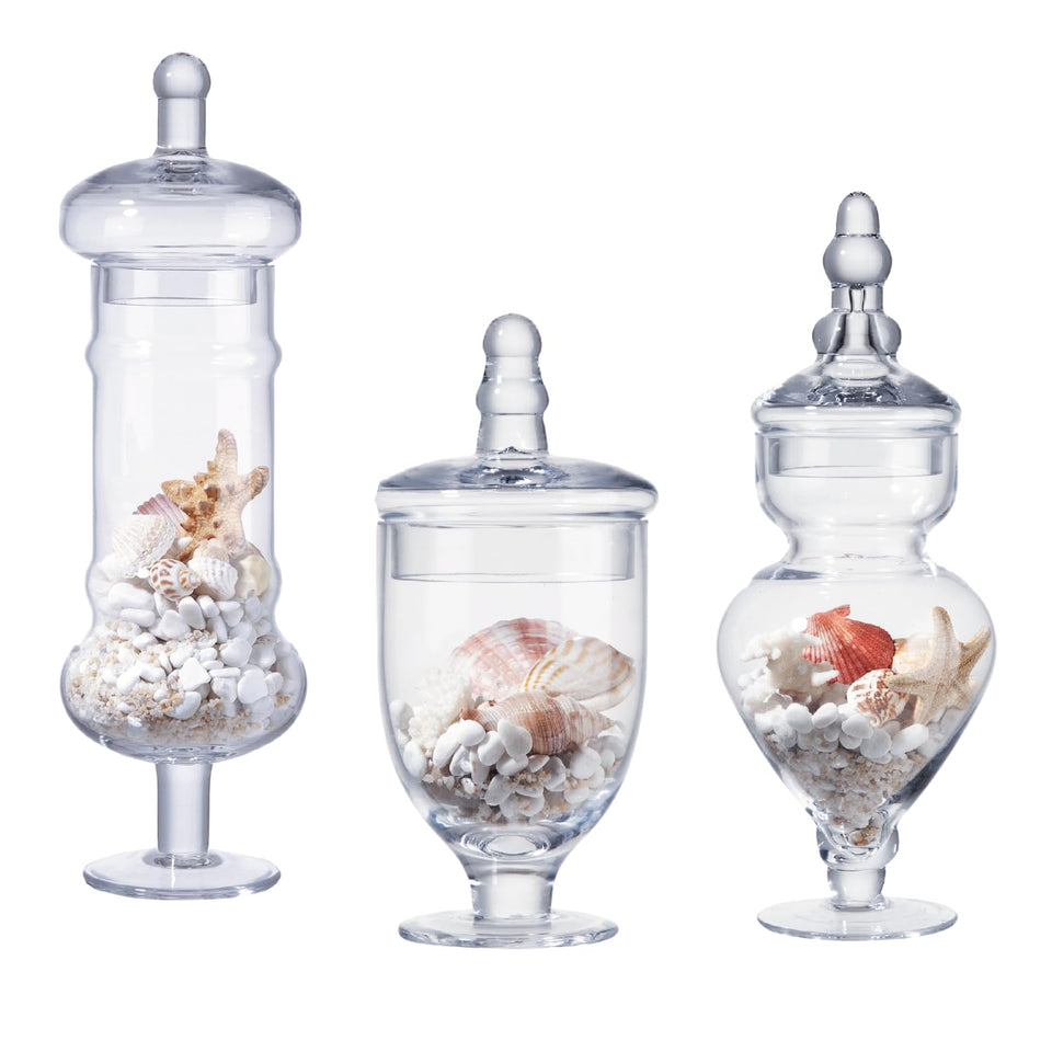 Diamond Star apothecary jar 9-inch with lid for tidy candy display