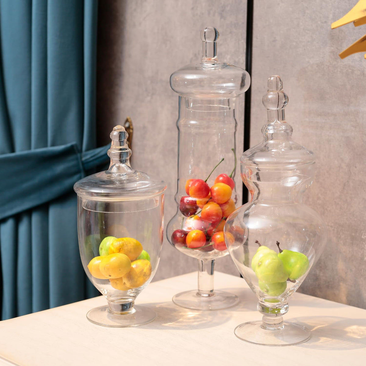 Diamond Star wedding party setup with jar trio for festive candy buffet