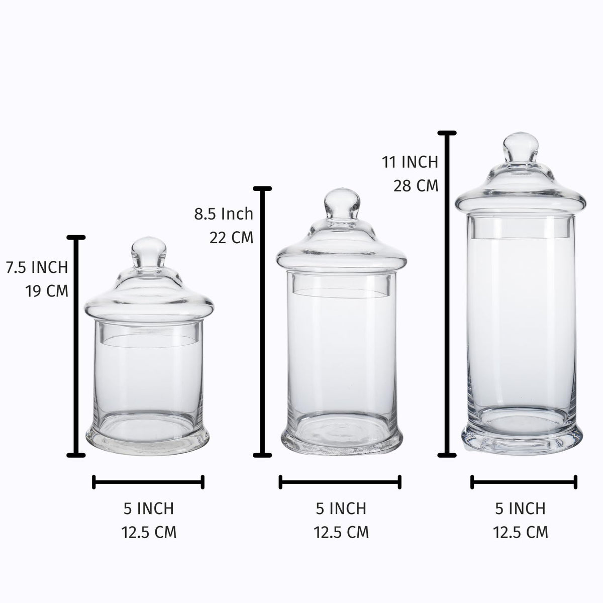 Diamond Star Glass Apothecary Jar small cotton balls keeps vanity tidy and accessible.