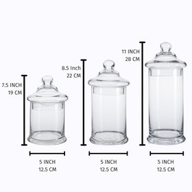 Diamond Star Glass Apothecary Jar small cotton balls keeps vanity tidy and accessible.