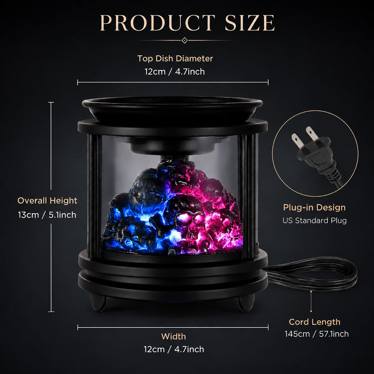 Dicimi 4-in-1 warmer supports wax cubes, oils, and cups for versatile use