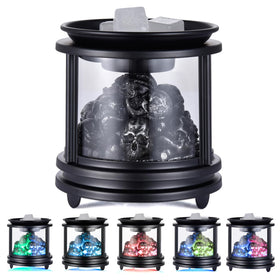 Dicimi Halloween Wax Warmer skull glow with multicolor LED ambience for spooky scent