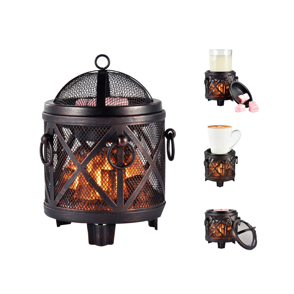 Dicimi wax melt warmer bronze fireplace image delivering cozy fragrance for rooms