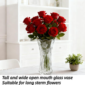 Dicunoy flared-mouth vase ideal for bouquet display