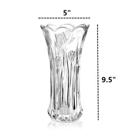 Dicunoy heavy-base clear glass vase for stable daily use