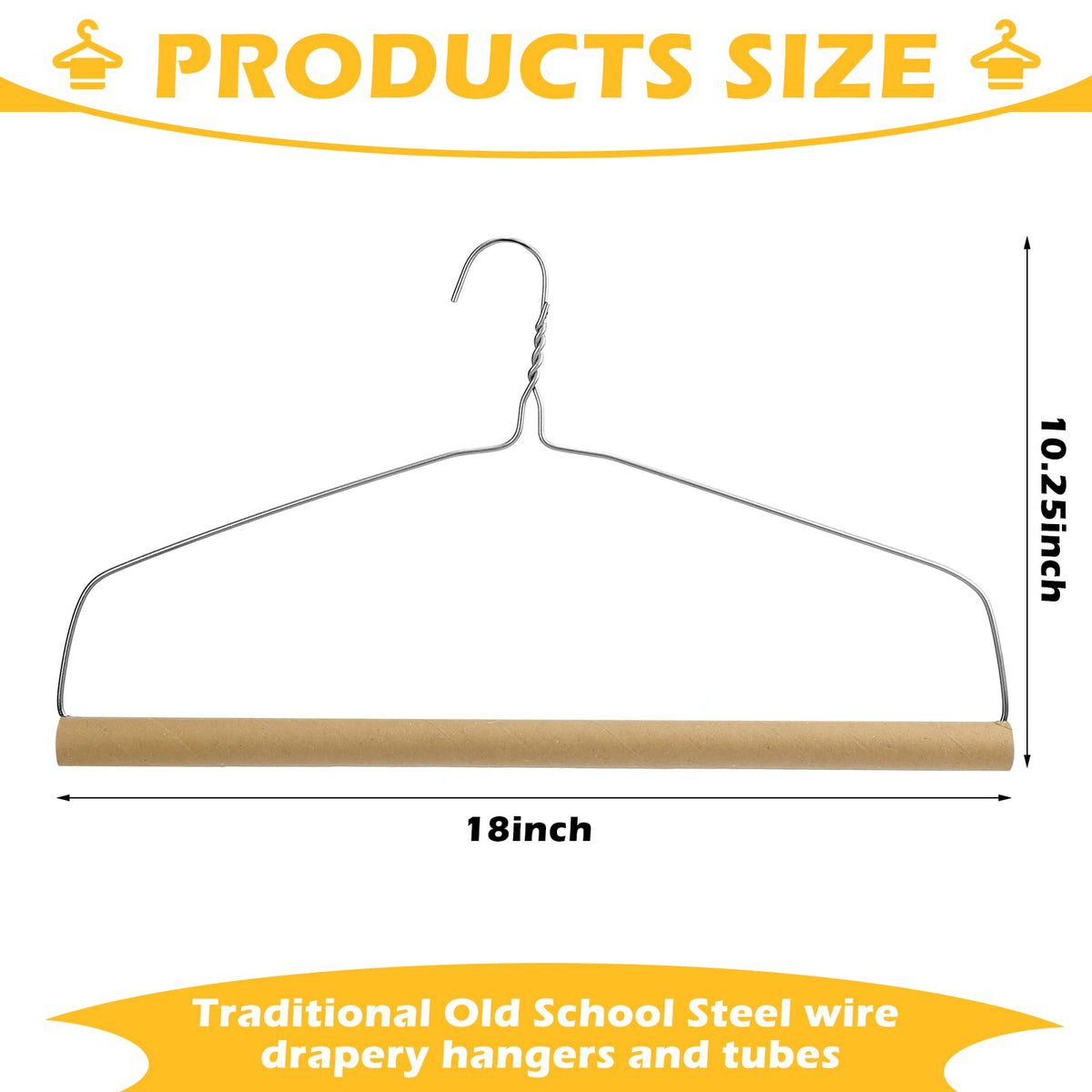 Didaey 10.5-gauge alloy steel wire hanger for strong load handling.