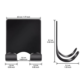 Diesisa bathroom and kitchen organizer hook in black saves space.