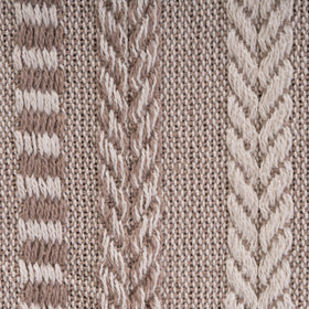Close-up of DII braided striped throw yarn shows durable weave