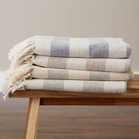 DII cabana striped blanket texture detail highlights weave and softness