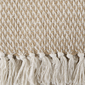 DII woven throw fringe detail adds a polished edge
