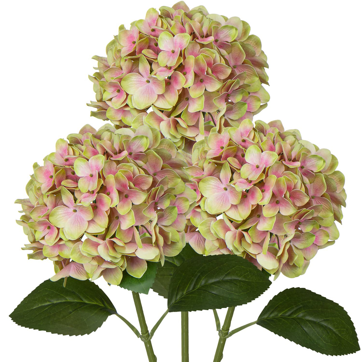 DILATATA Real Touch hydrangeas with a 26-inch stem and lifelike bloom cluster for elegant decor.