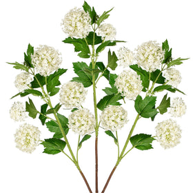 DILATATA faux hydrangea spray, 31-inch cream, five heads, ideal for centerpieces