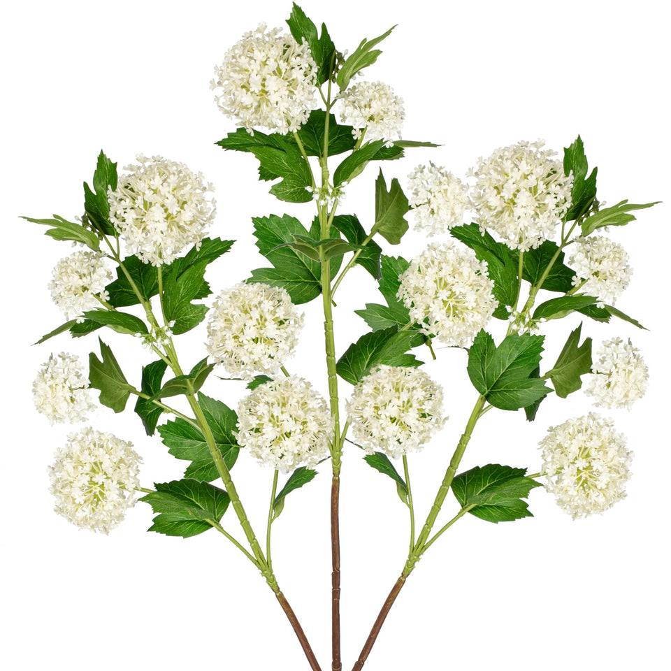 DILATATA faux hydrangea spray, 31-inch cream, five heads, ideal for centerpieces
