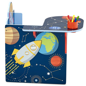 Delta Children Space Adventures desk measures 20.47 by 22.83 by 23.23 inches.