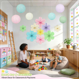 Dimhut exclusive flower fans offer layered 3D impact for stylish decor.