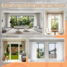 Dimili curtain rod used as room divider to create private zones.