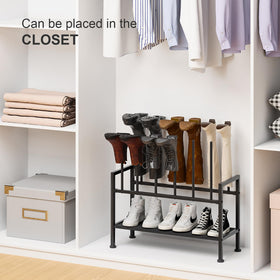DIMJ boot rack in hallway setup suits entryways and garages for quick access