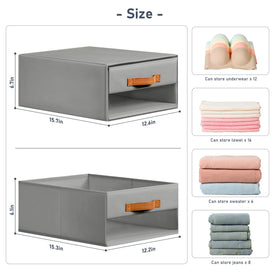 DIMJ closet bin clear window shows contents while protecting against dust