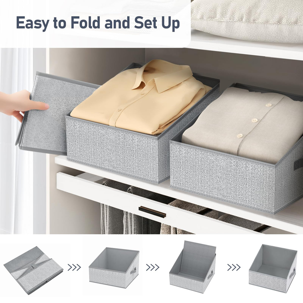 DIMJ foldable bin folded flat to save space when not in use