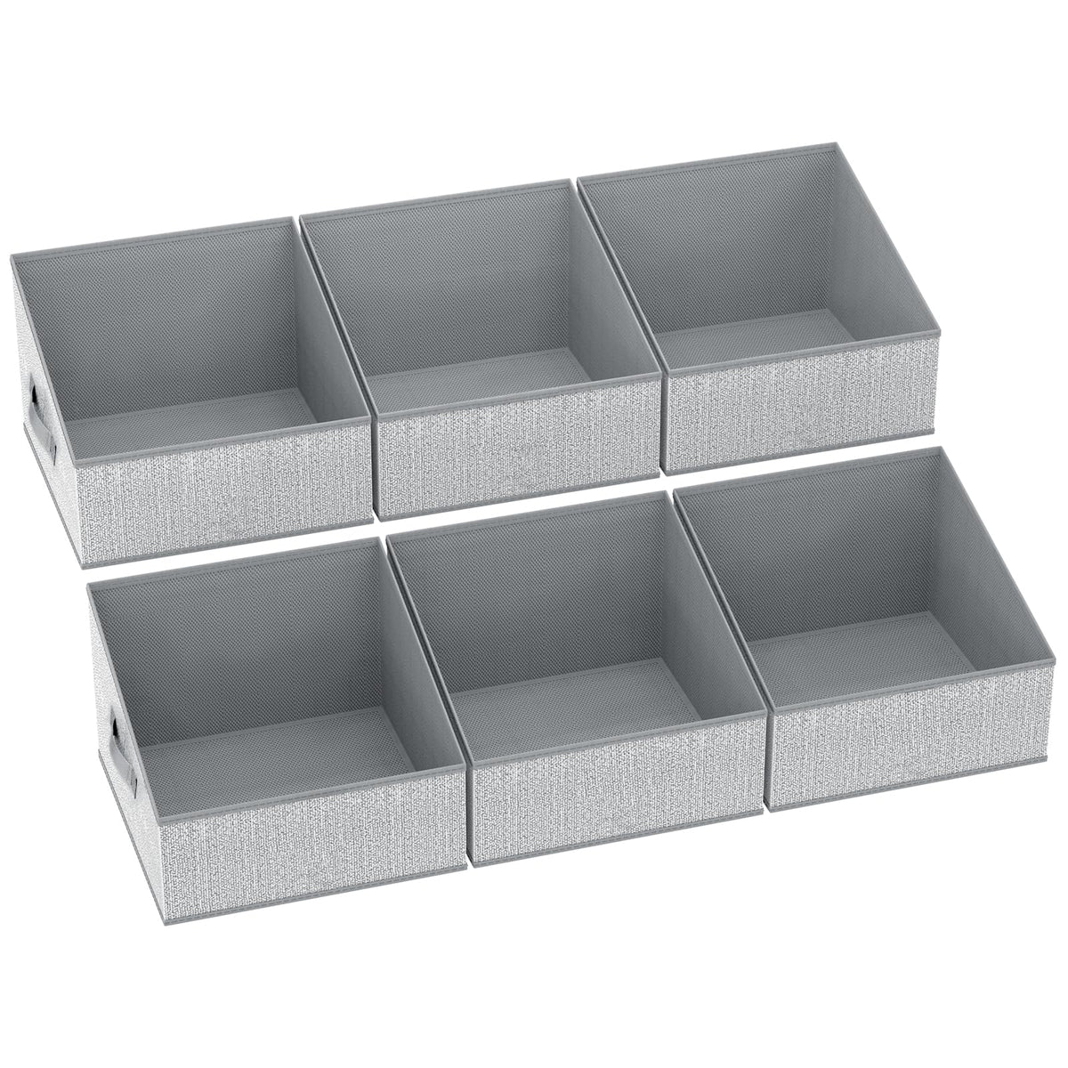 DIMJ closet storage bin with trapezoid design for quick shelf access