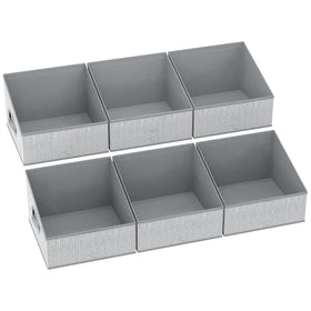 DIMJ closet storage bin with trapezoid design for quick shelf access
