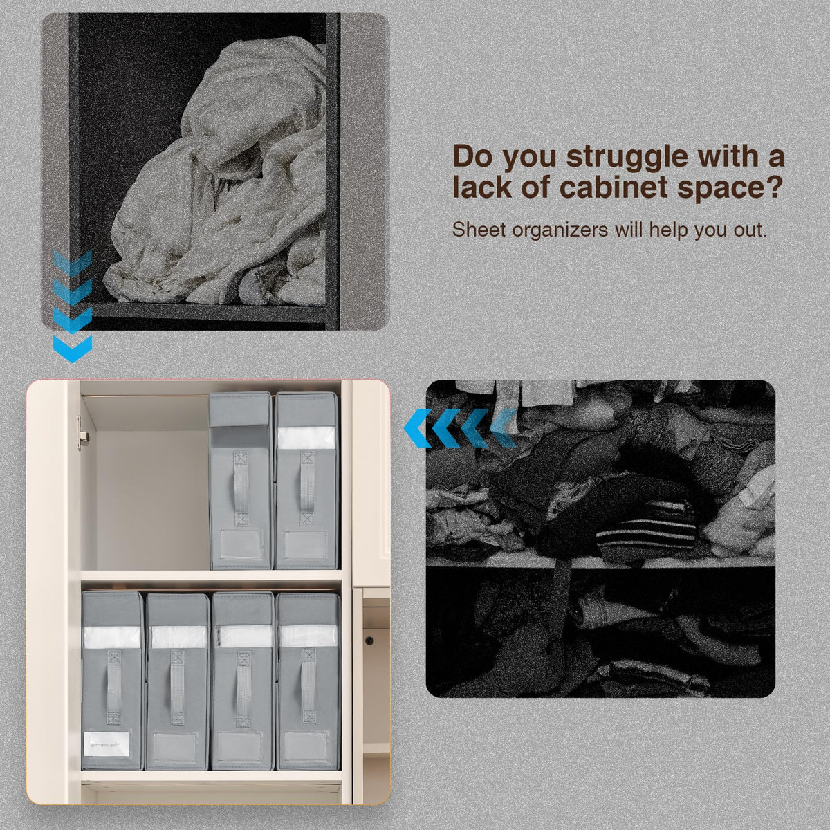 DIMJ collapsible storage design folds flat when not in use.