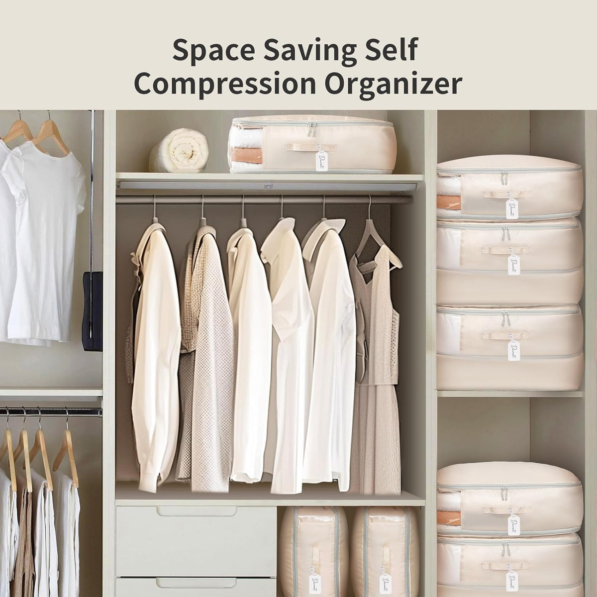 DIMJ Comforter Storage Bag offers large capacity for bulky items.