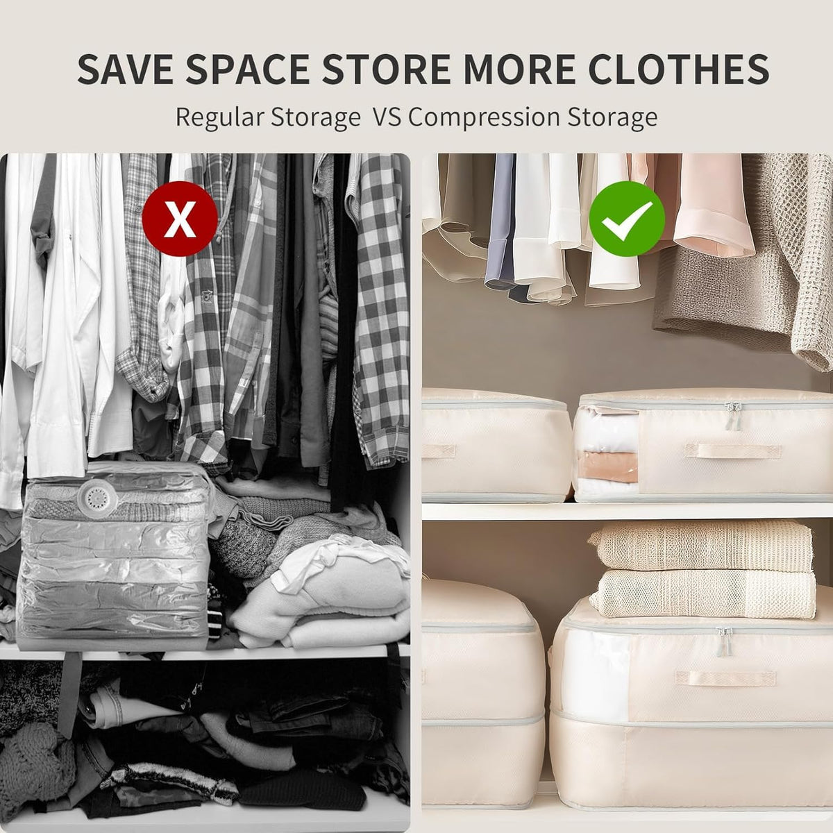 DIMJ Comforter Storage Bag ideal for decluttering seasonal items.