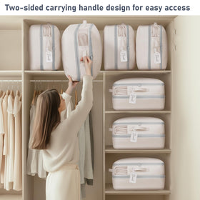 DIMJ compression bags dual-view windows allow viewing contents from any angle.