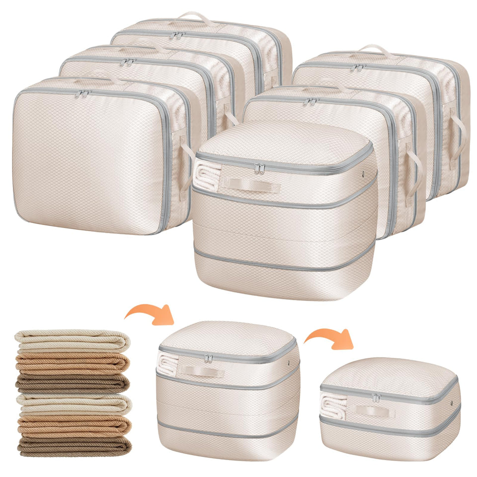 DIMJ compression bags with window zipper reveal contents clearly while shielding fabrics from dust.