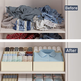DIMJ drawer inside dresser demonstrates quick access and neat categorization.