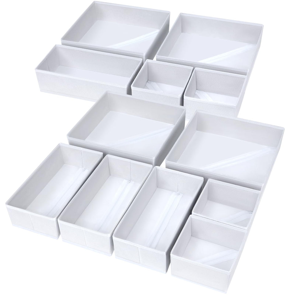 DIMJ 12-pack drawer organizer set for tidy closet organization