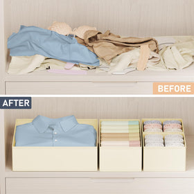 DIMJ baby clothes storage uses breathable fabric for delicate items.